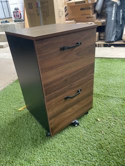 2-Drawer Mobile File Cabinet on Wheels