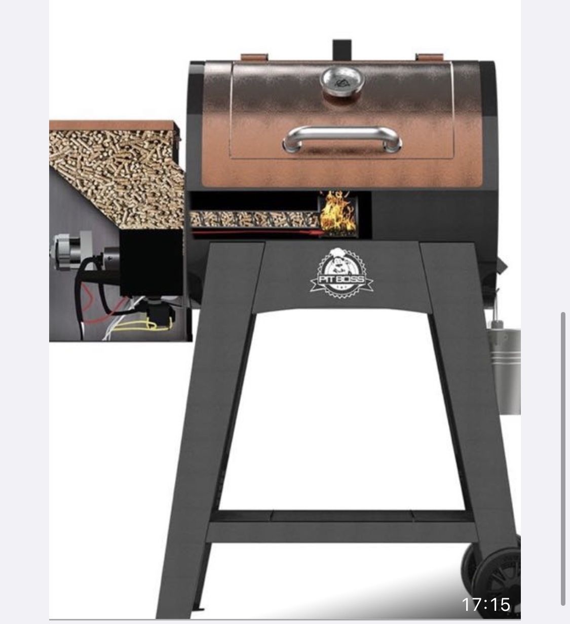 Pit Boss Lexington 540 Wood Pellet Grill With Flame