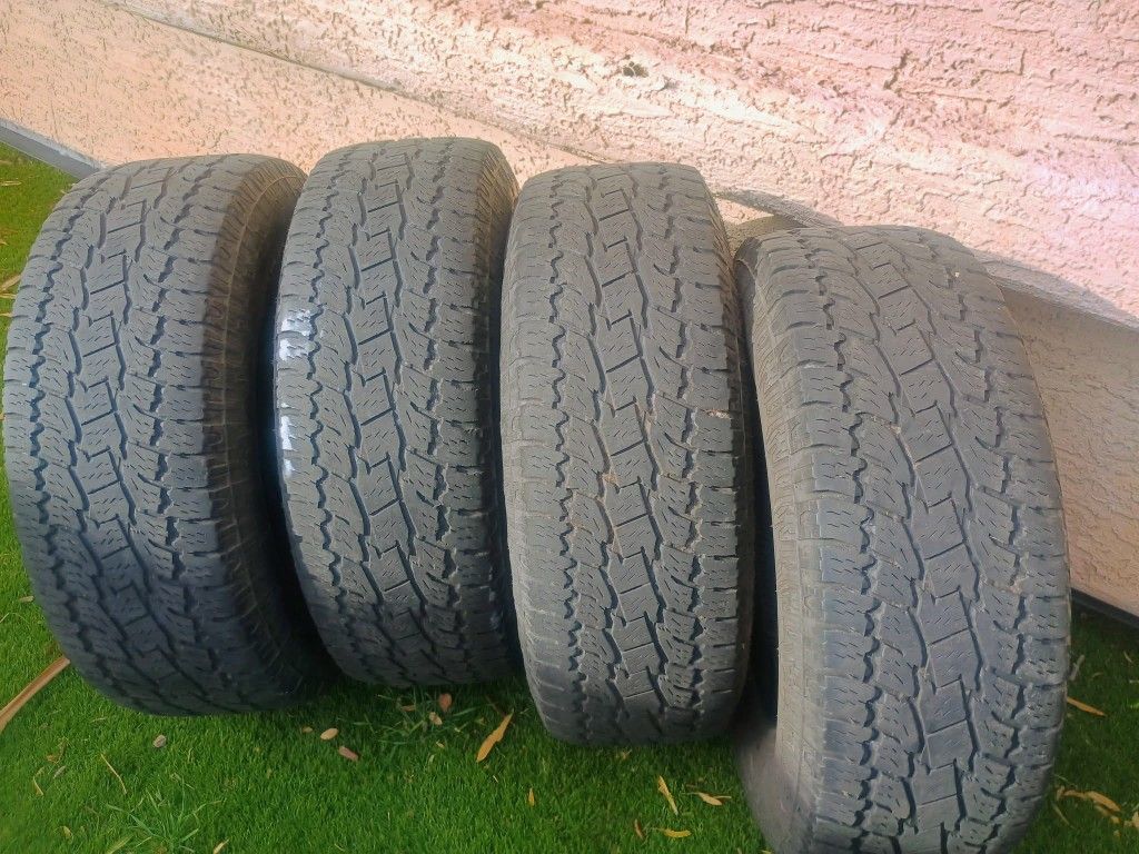 265/70/16 TOYO OPEN COUNTRY ATII 50% TREAD SET OF 4 MATCHING TIRES