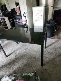 Two piece IKEA dining room table