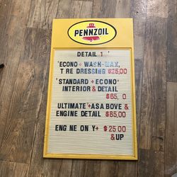 Pennzoil Vintage Sign 