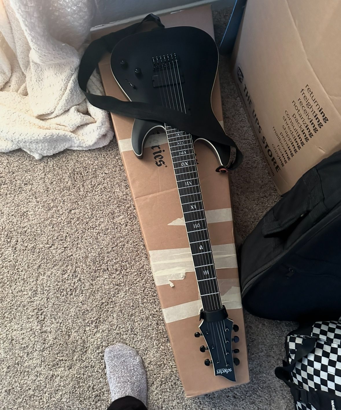 Schecter c-7 evil twin 7 string