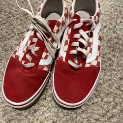 Red Checkerd Vans