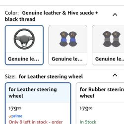 MEWANT Steering Wheel Cover Compatible with Benz C-Class W205 CLA-Class C117 CLS-Class C218 W213 2 X156 X253/C253 GLE-Class W166(X166) Steering Wheel 