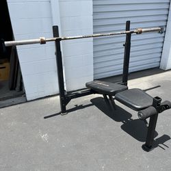 Weight Bench Press With Olympic Weight Bar 7ft 