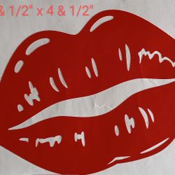 Lips Permanent Vinyl Decal