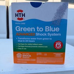 HTH Green To Blue Pool Shock Kit - NEW