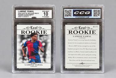 2024 Leaf Lamine Yamal Rookie Achievement #RA-75 CCG 10 Gem Mint