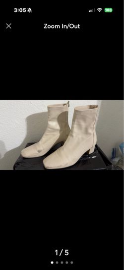 Beige Ankle Boots – Size 6.5 – Cute & Easy to Match