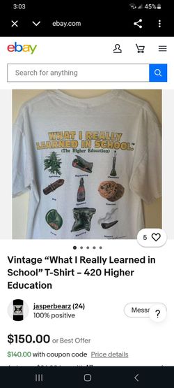 Vintage “What I Really Learned in School” T-Shirt – 420 Higher Education