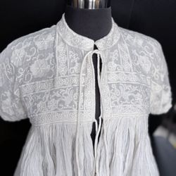 Free people hazel cotton bohemian tunic embroidered peasant highlow flowy mediu