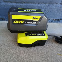 Battery and charger Ryobi 40v