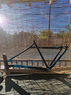 GT Agressor Pro Frame only XL aluminum hardtail xc mountain bike frame in ok condition black and blue