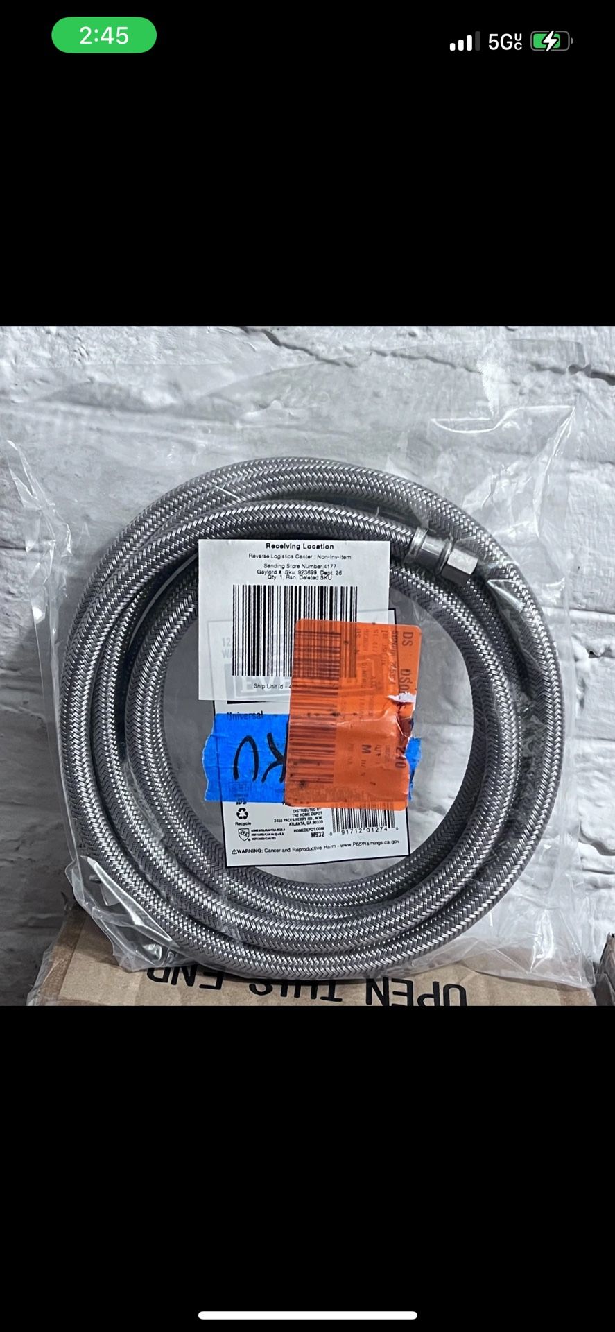 Everbilt 12 Ft. Braided Ice Maker Connector 98260