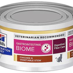 Hill's® Prescription Diet® Gastrointestinal Biome Digestive FiberCare Cat Food - Chicken & Vegetable, 2.9 Oz, Case Of 24