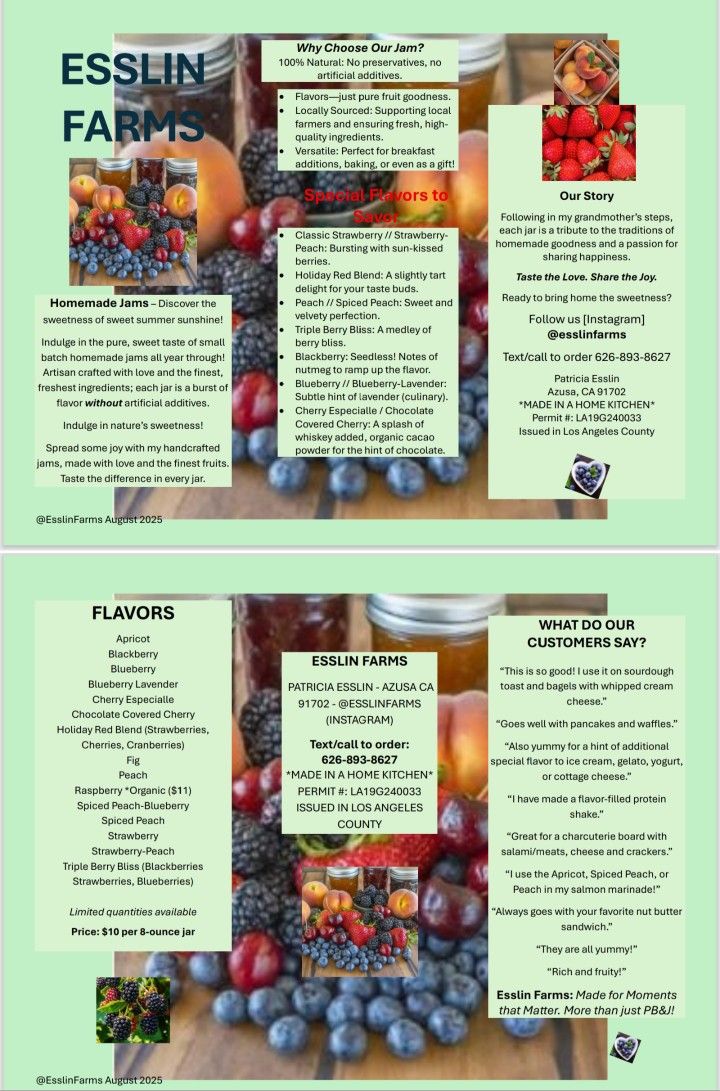 Homemade Artisan Jams