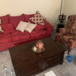 Red Sofa Brown Living Room Set Must Go