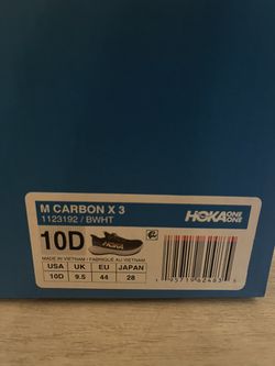 Mens Hoka Carbon X 3 Size 10 Black White New for Sale in Highland Park, CA  - OfferUp