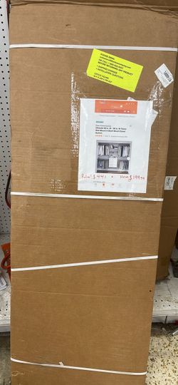 60* 96 tower wall mount 6 shelfs wood closet system