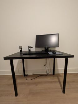Home Office Set: Desk + Dell Monitor + Laptop stand/Keyboard/Mouse