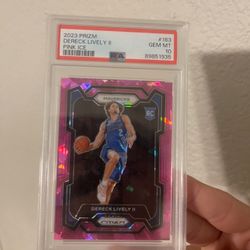 Dereck Lively Pink Prism RC PSA 10