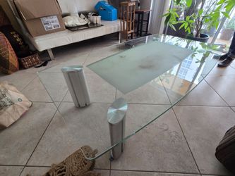 Glass coffee table