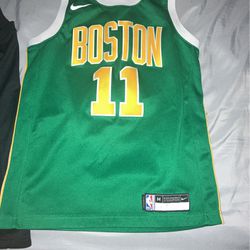 Green And Yellow Bostin Celtics Kyrie Irving  Basket Ball Jersey