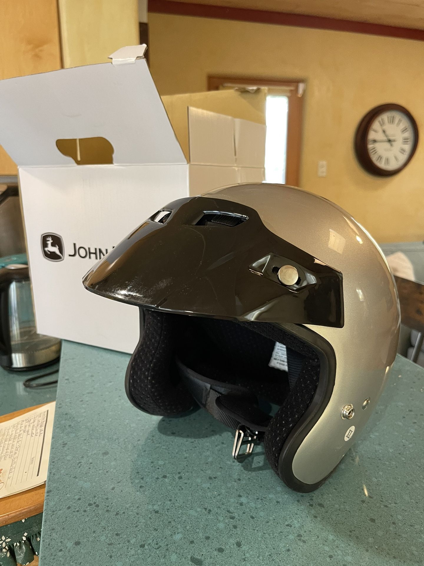Vintage John Deere Snowmobile/Motorcycle Helmet