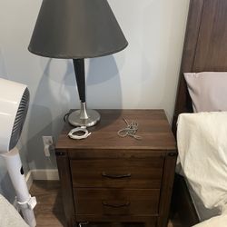 Willow Creek II Brown Wood 2-Drawer 25" Nightstand