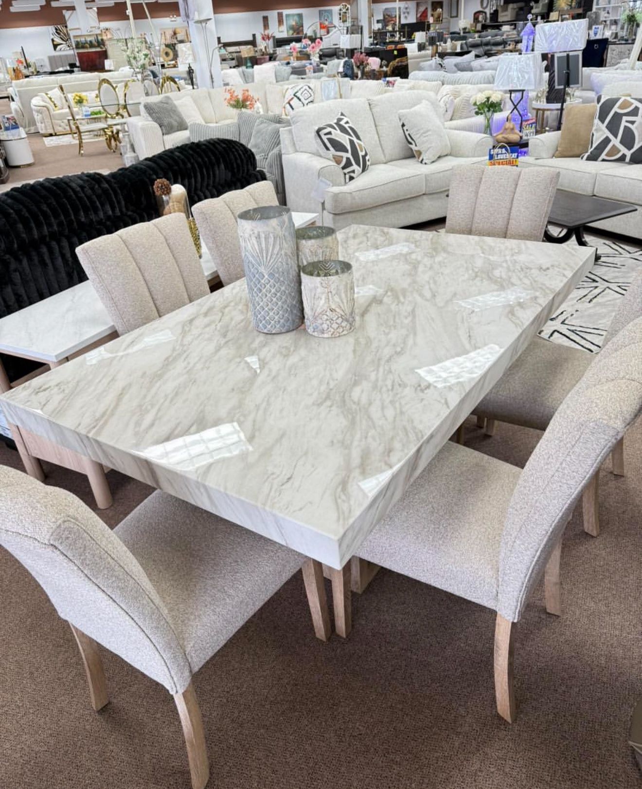 White Marble Table ,dining Sets 