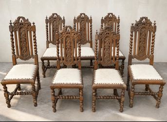 Vintage carved dining chairs