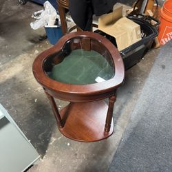 Jewelry/Shadow Box/ Heart Shaped Small Table