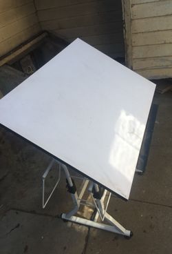 Drawing table with small stool