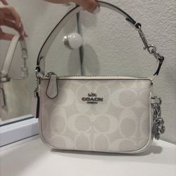 Authentic White Small Coach Bag