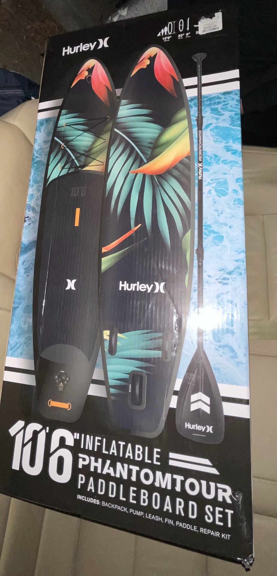 Hurley 10’6” Inflatable Phantomtour Paddleboard Set