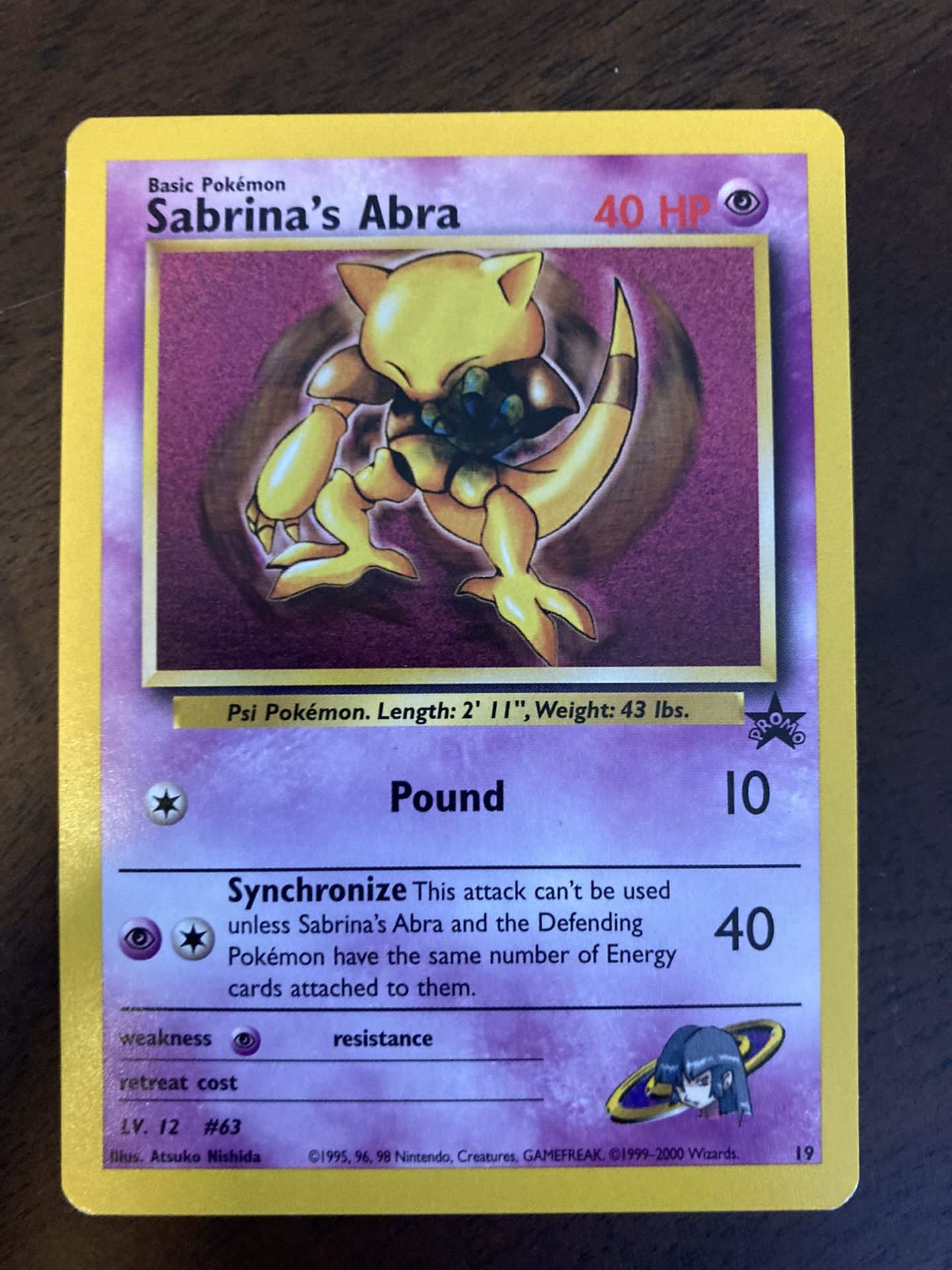 Sabrina’s Abra PROMO Pokémon Card