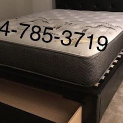 Queen Bed Frame + Mattress