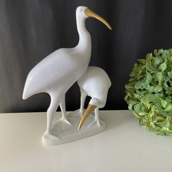 Ibis Birds Hollohaza Porcelain Figurine 