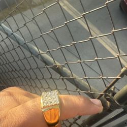 Gold Plated Diamond Ring 