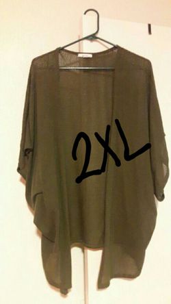 Olive green cardigan