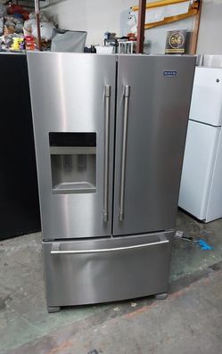 3-Door Maytag Fridge with LED & Ice Maker Stainless Steel