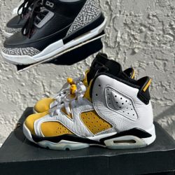 Size 5.5 - Jordan 3 Retro OG Mid Black Cement + Jordan 6 Orchid Size 5.5y Bulk Deal 