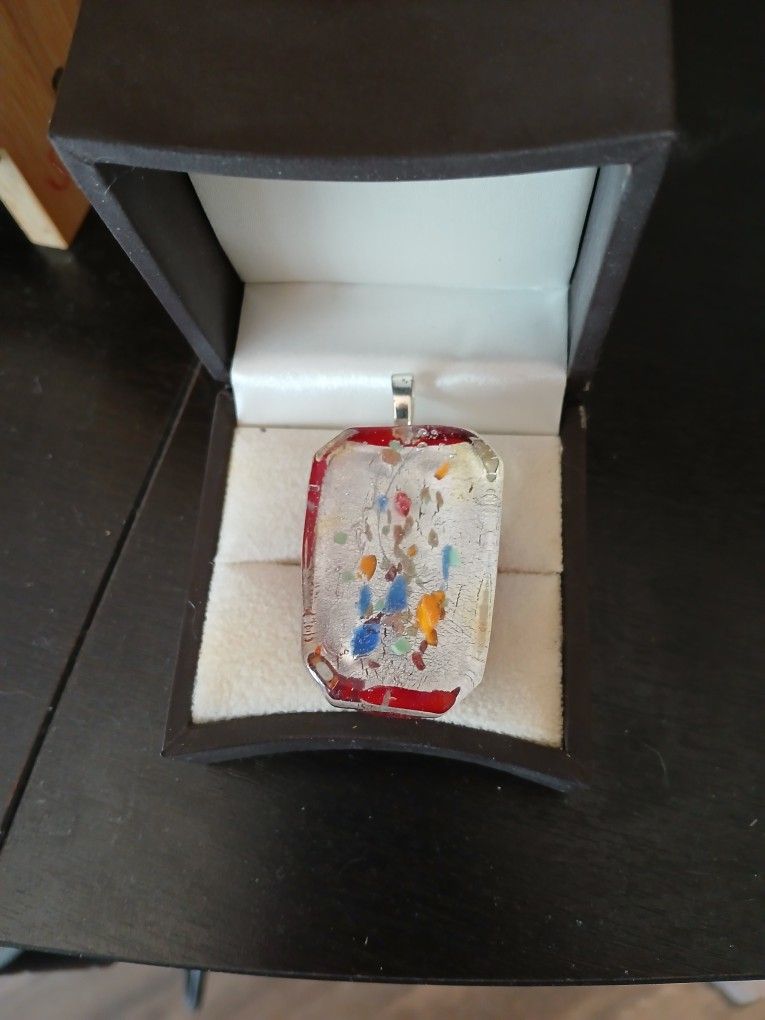 Murano Or Style Glass Pendant