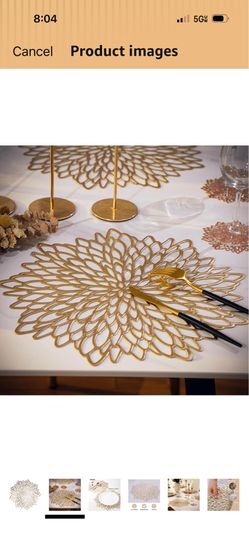 100 Gold Decorative Placemats / Chargers
