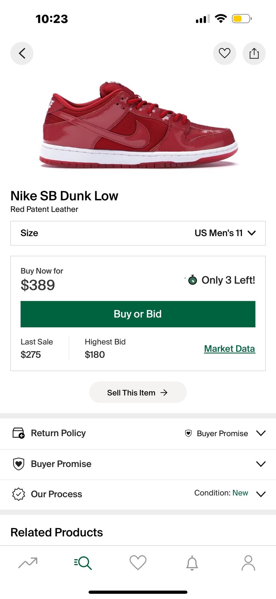 Patent Red Leather Dunks