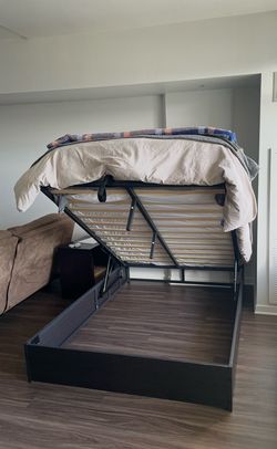 Full Size Hydraulic Lift Storage Bed Frame