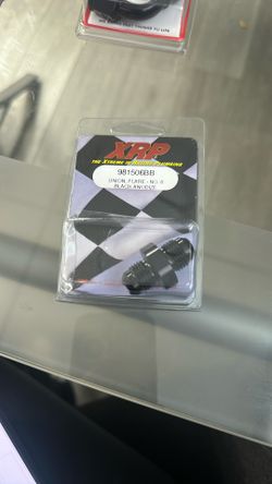 XRP Adapter Fitting Straight 6 AN Male to 6 AN Male Aluminum- Black Anodize 