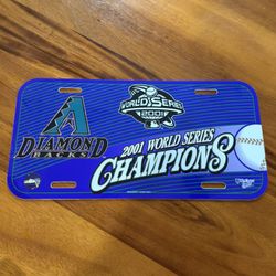 Arizona Diamondbacks World Series Plastic License Plate 