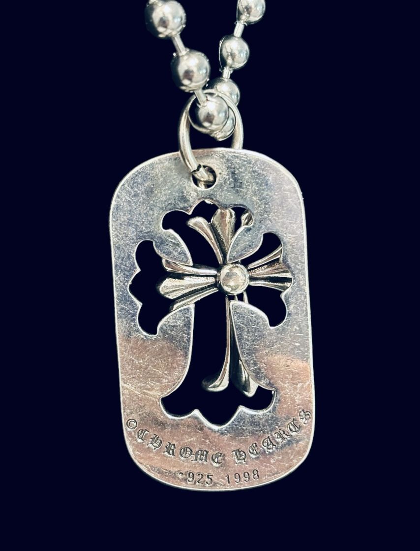 Chrome Hearts Style 1998 925 Cross Pendant (1.5” x 1”) with 25.5