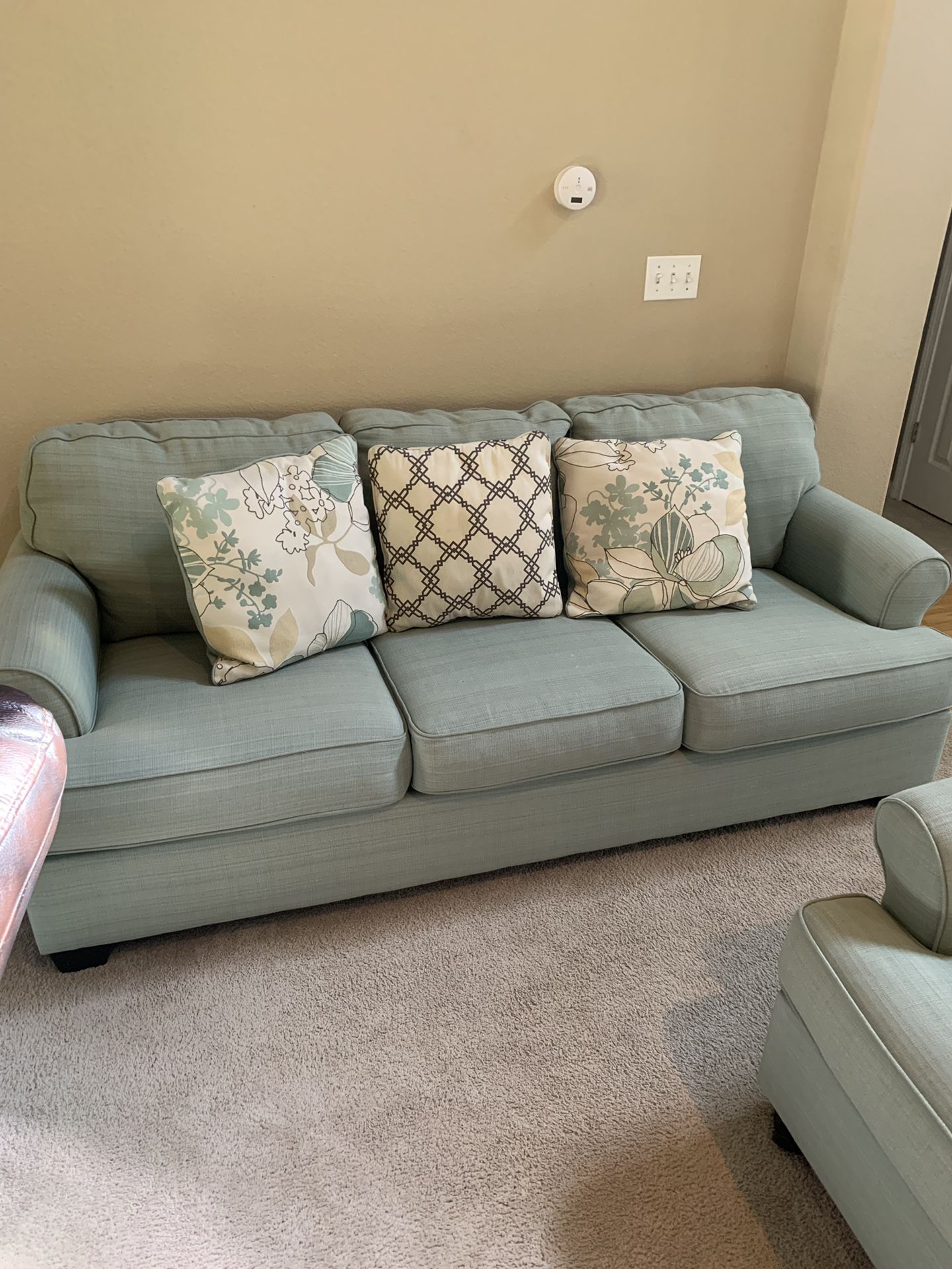 Teal couch set
